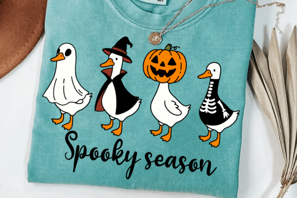 Download Retro Spooky Season Png, Cute Goose Png - Premium Resources