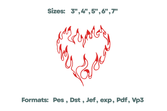 Download Bold Flaming Heart Valentine Art Design - Bold Collection