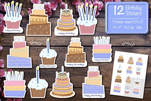 Download Birthday Stickers Png Printable Sticker - Premium Resources